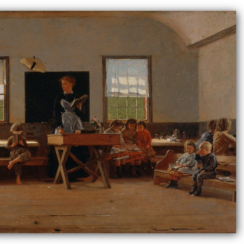 classical art of a school house